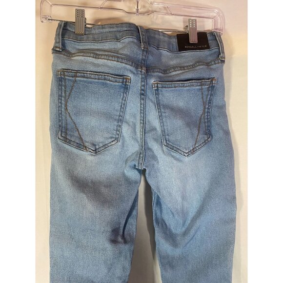 Kendall & Kylie Women's Blue Size 1/25 Skinny Distressed 5 Pocket Jeans - Picture 8 of 10